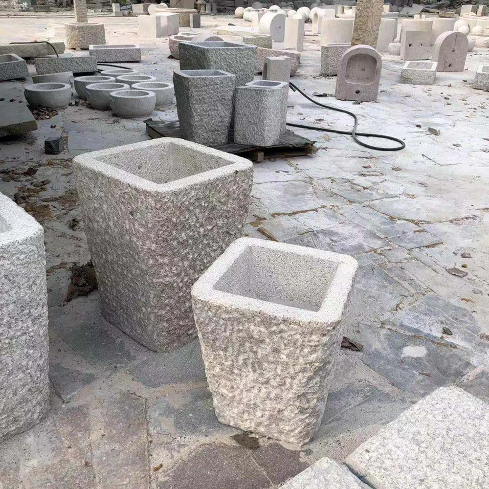 Garden Decoration Natural Stone Granite Flower Pots Buy Granite Pots