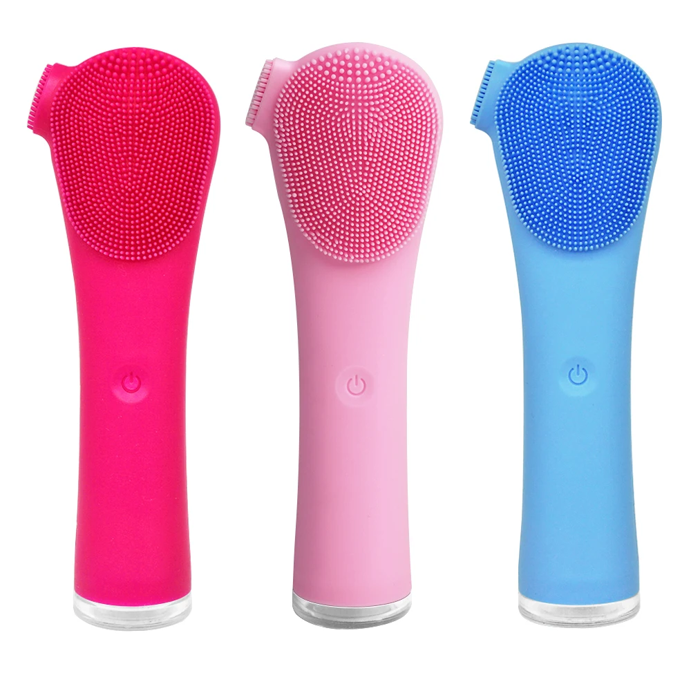 

New Design Handheld Electric Silicone Facial Cleansing Brush For Women