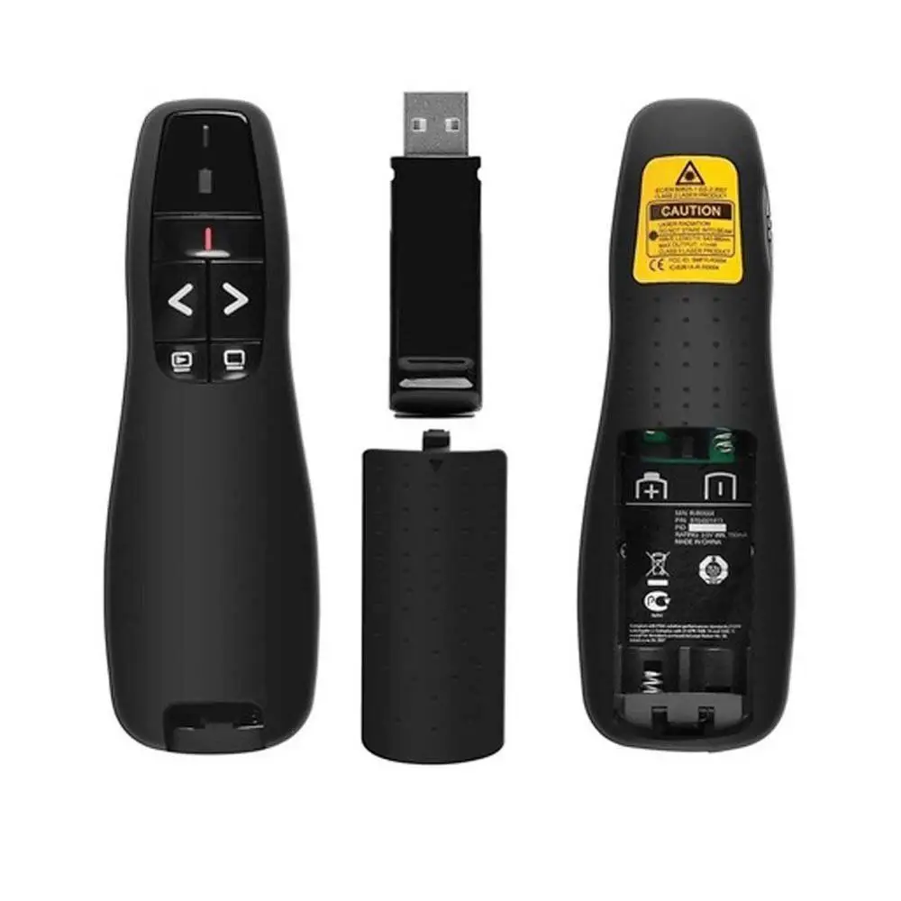 

R400 2.4GHz Wireless PPT PowerPoint Presenter Page Up and Down Remote Control Red Laser Pointer Pen For Office teacher