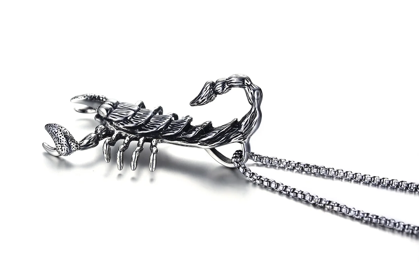 buy 情侣吊坠项链金银大辫子动物朋克嘻哈挂件不锈钢,不锈钢铸造