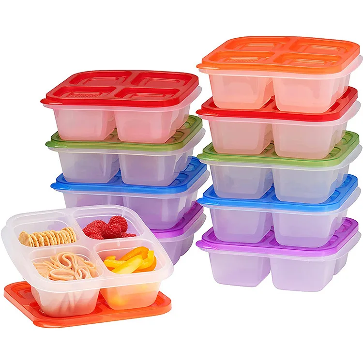 

microwave eco-friendly food grade food container red bento cake box with compartment