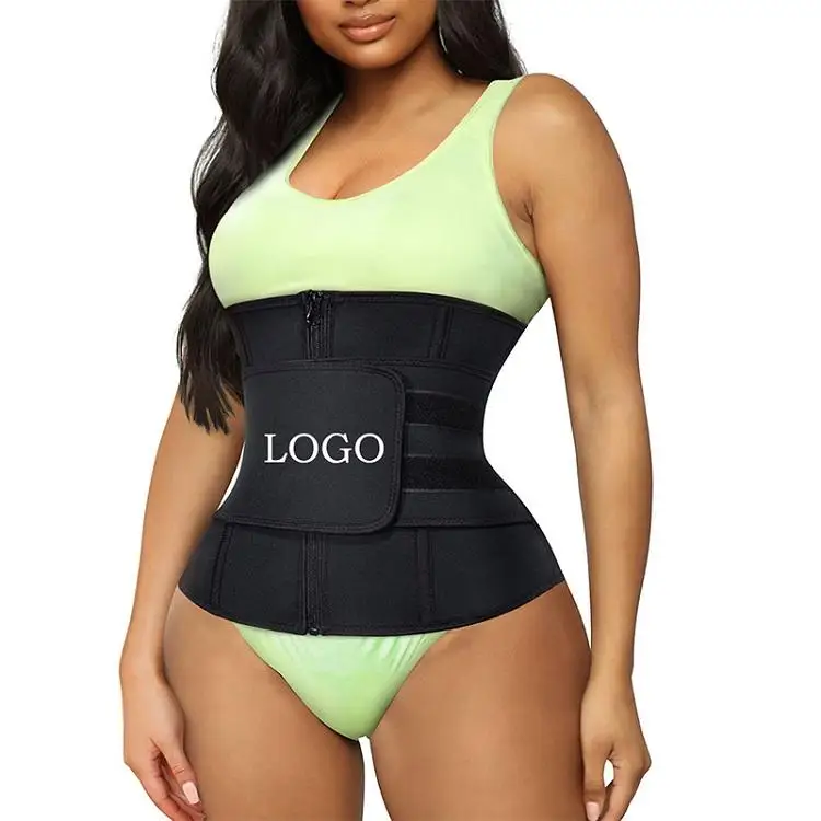 

custom logo gaines amincissante ventre plat hook and zip women fajas colombianas slimming belt corset waist trainer