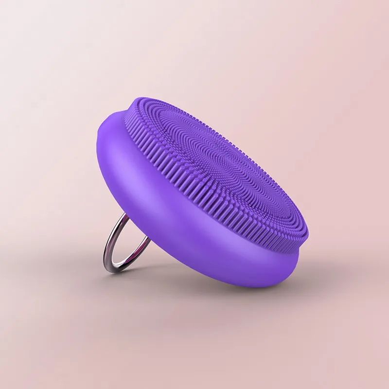 

2019 new arrival face waterproof usb rechargeable electric silicone facial cleanser skin face massage facial cleansing brush, Pink, purple, green