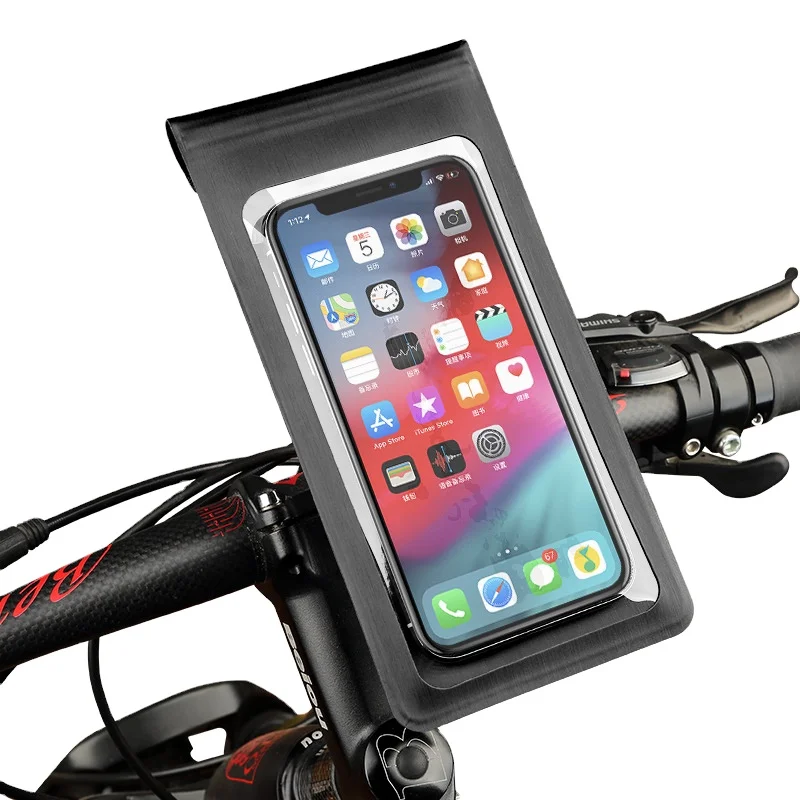 

Bike Universal Touch Screen Waterproof Bicycle Mobile Phone Bag, Black, blue, red