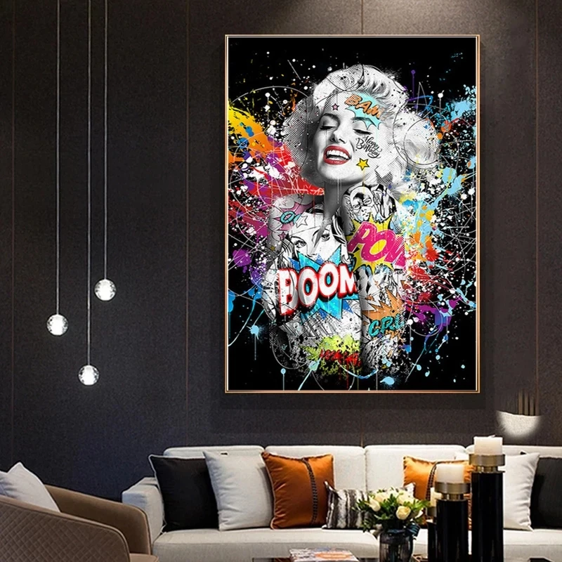 Canvas Picture Marilyn Monroe Art Print Wall Picture Deco Canvas America USA 