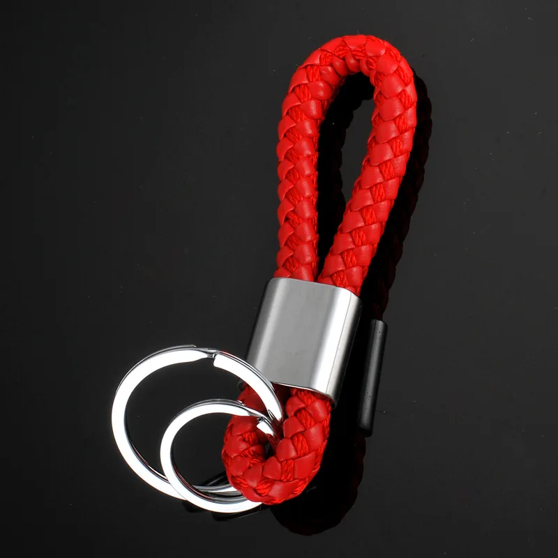 

Free Shipping Braided Woven Rope keychain DIY bag Pendant Key Chain Holder Car Keyring Men Women Key ring