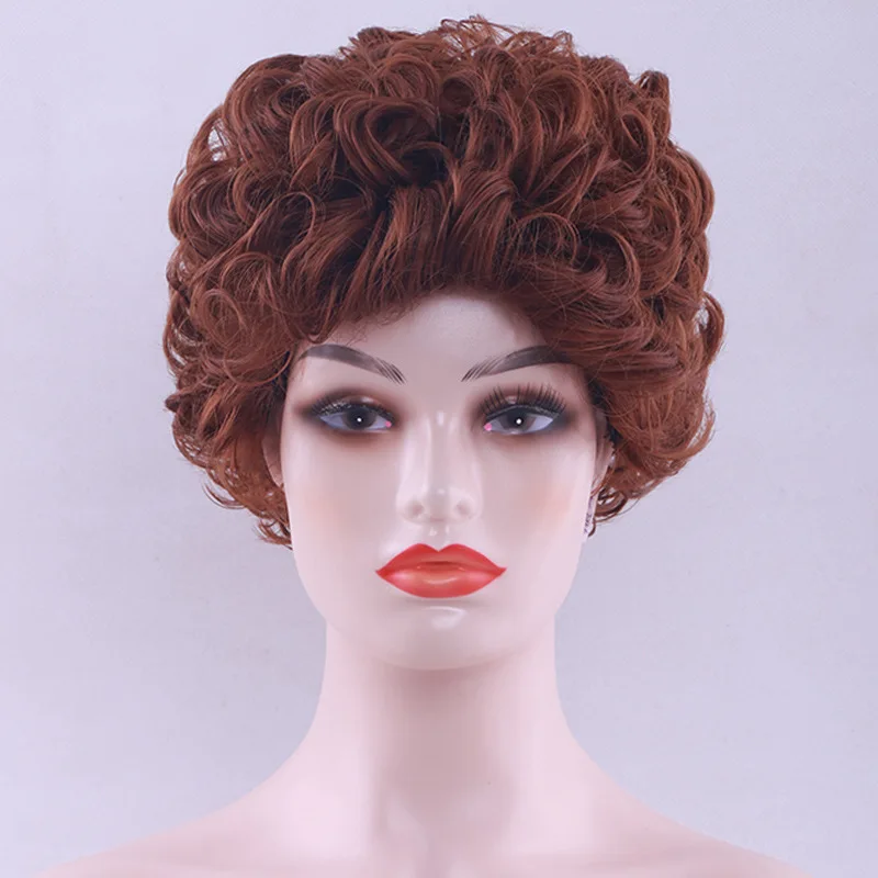 

Drop Shipping Hot Sell Synthetic Wavy Wig African Kinkly Curly Synthetic Afro Wig, 1 color