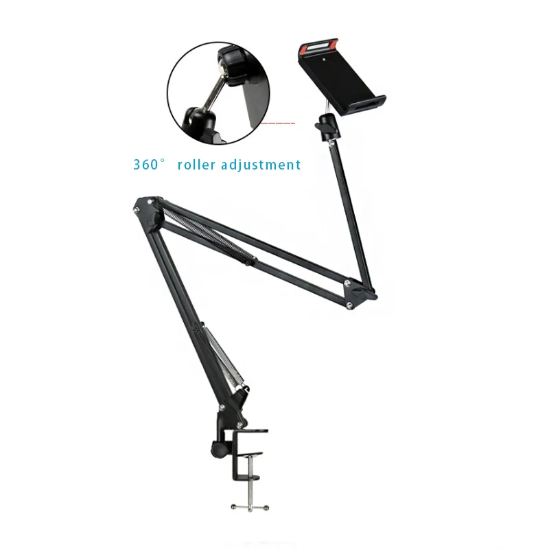 

2020 factory wholesale custom iron folding desktop phone stand, Black