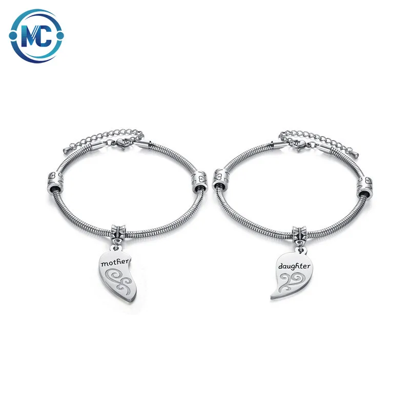 

2021 Thanksgiving Mother and Daughter Love Broken Heart Beautiful Bracelets