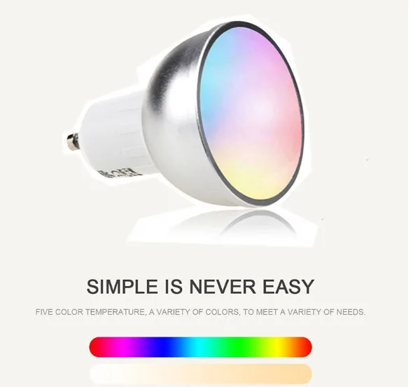 Magic Bulb Dimmable led light bulb 5W RGB+W lamp smart led bulb wifi Work with Alexa/Google Home