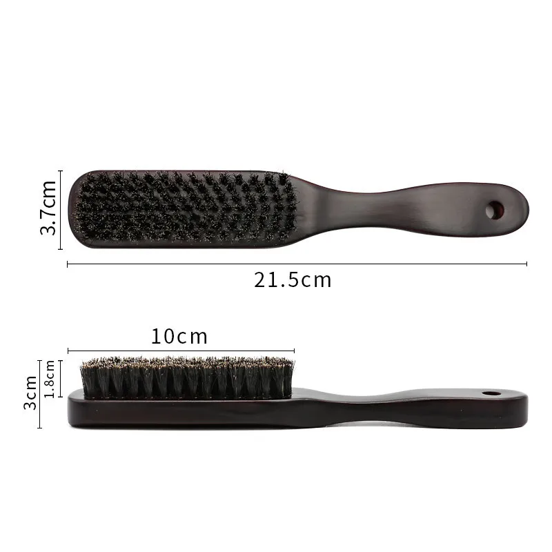 

Boar Bristle Wood Brush Beard For Men High Quality Detangle Beard Comb Brush Black Custom Logo