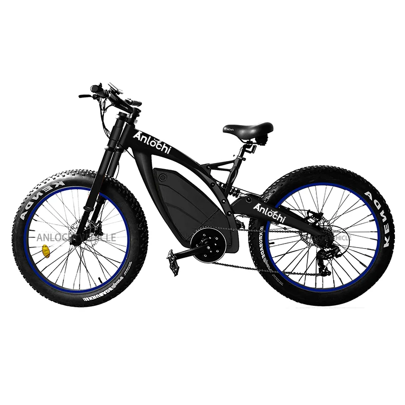 

ANLOCHI best design cheap 26inch 48V 500W electric mountain bike for sale full suspension mountain bicycle