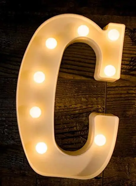 LED Light UP 26 Alphabet Letter Standing Wall Hanging Sign Wedding home 16x13cm