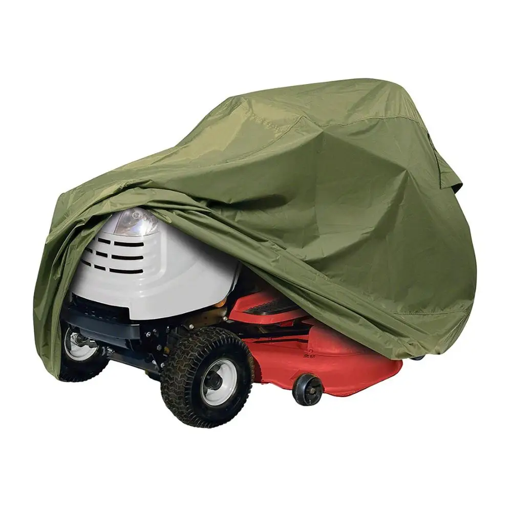 

High quality cover Waterproof 600D lawn mower cover, Army green