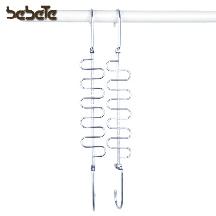 

Closet storage rack 9.5-inch coat hanger magic space saving double hanger metal magic hanger, Request