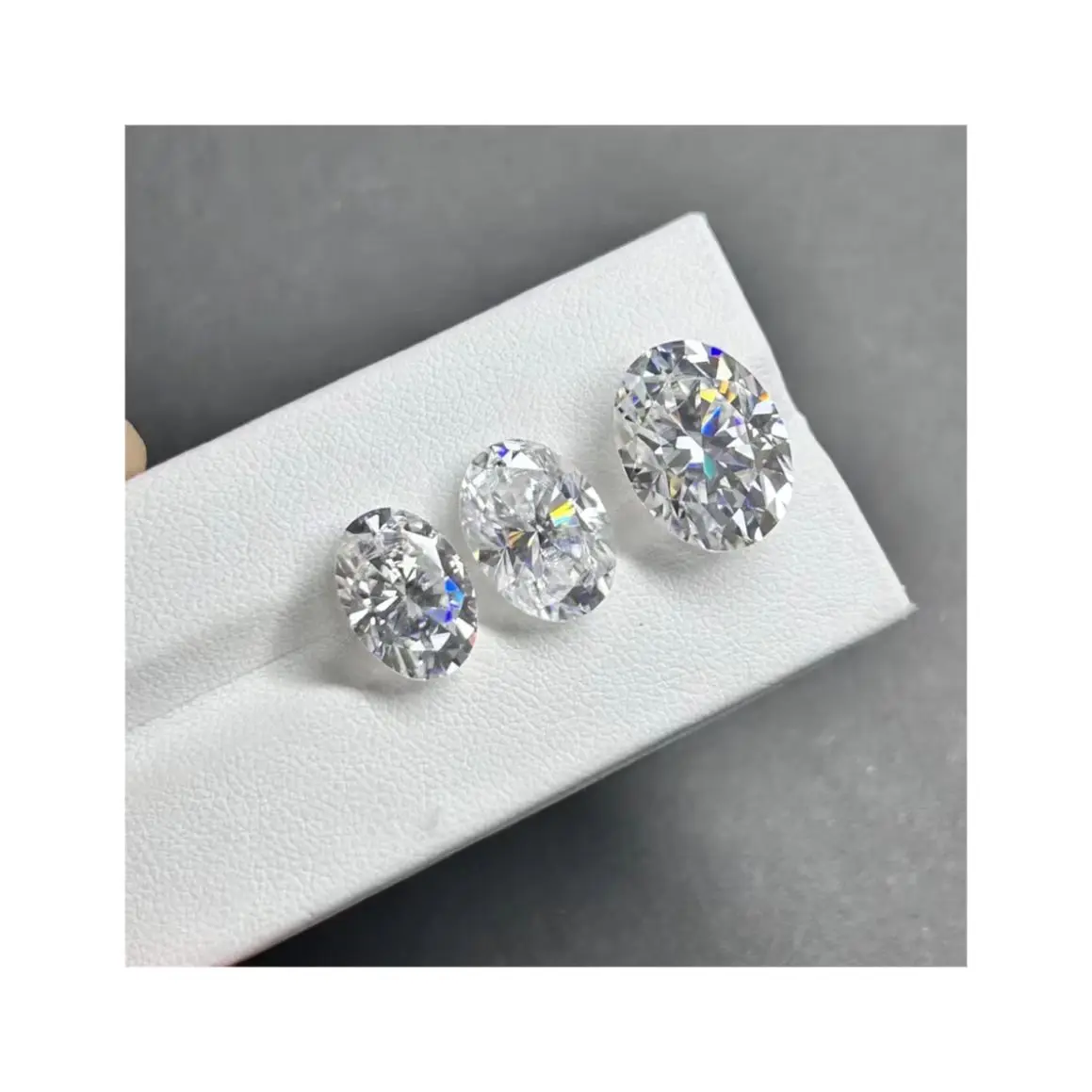 VVS1 D White Moissanite Stones GRA Oval Cut Moissanite Diamond Loose Gemstones for Rings