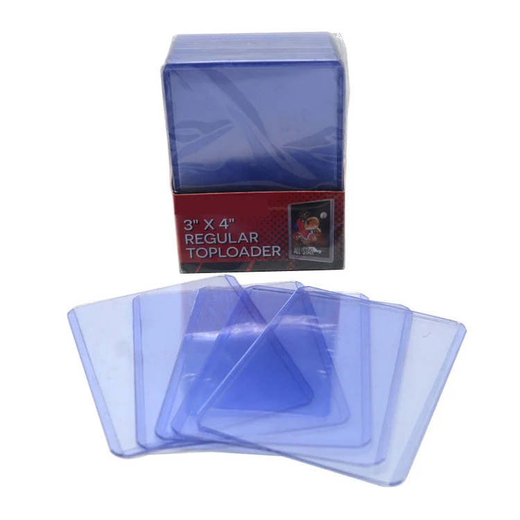 

standard mini plastic snap on holders top loaders sports card holder 20pt, Transparent