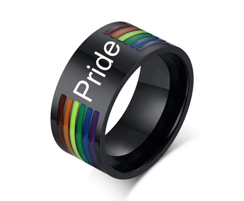 

rings jewelry Wholesale fashion jewelry stainless steel rainbow gay pride Direct rings for men, Jewerly