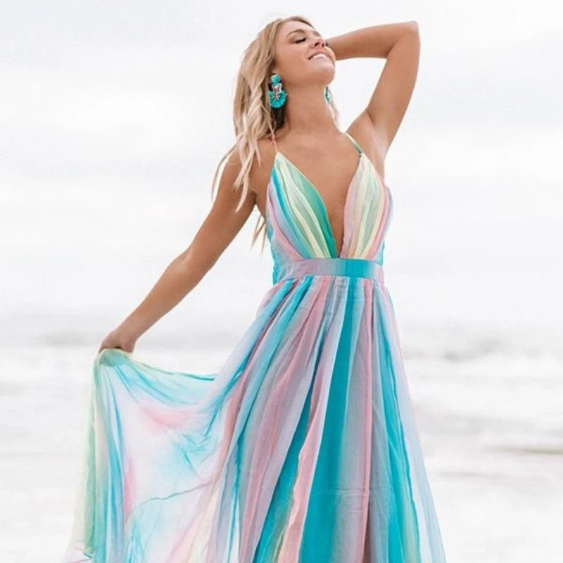 

Plus Size Rainbow Tulle Evening Robes Maternity Pregnancy Fancy Maxi Off Shoulder Cotton Gown Beach Slip Photo Shooting Dress, Image