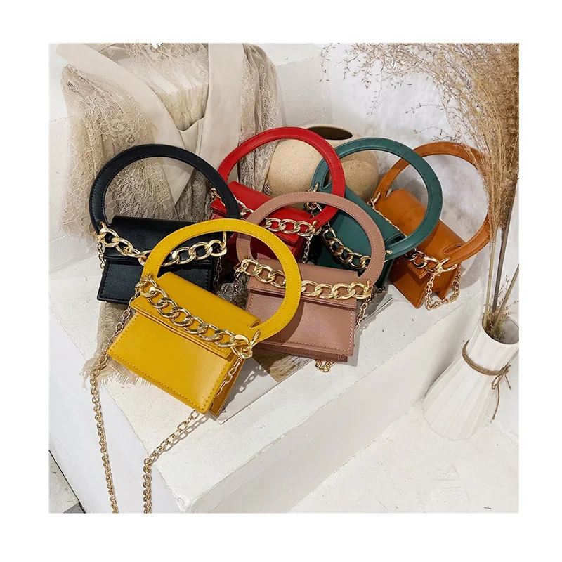 

Ins Super Hot Mini Metal Chains Tote bag Fashion Luxury Brand Women's Purses Handbags Designer Tiny Cute Shoulder Crossbody Bags