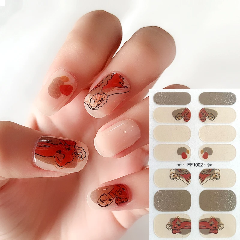 

Eco-friendly Fashionable Nail Gel Polish Stickers DIY Wholesale Custom Nail Wraps 3d Hot Sale Nail Art Sticker, Colorful