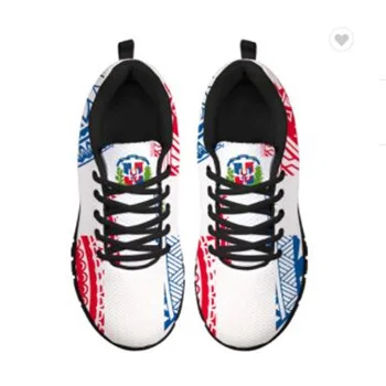 

Custom Oem Dominican Republic National Flag Printed Men Casual Athletic Sport Shoes Size 45 Fashion Men Sport Shoes Wholesale