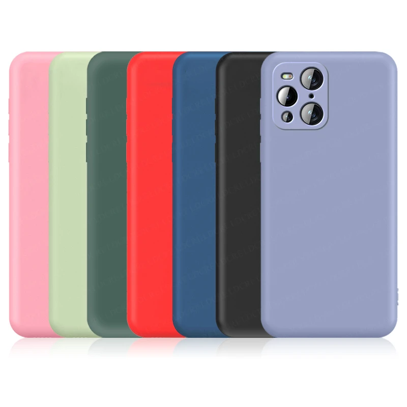 

For Cover Oppo Find X3 Pro Case Find X2 X3 Lite Neo Pro Liquid Silicone Shockproof Soft Bumper Phone Case Find X3 Pro Case Cover