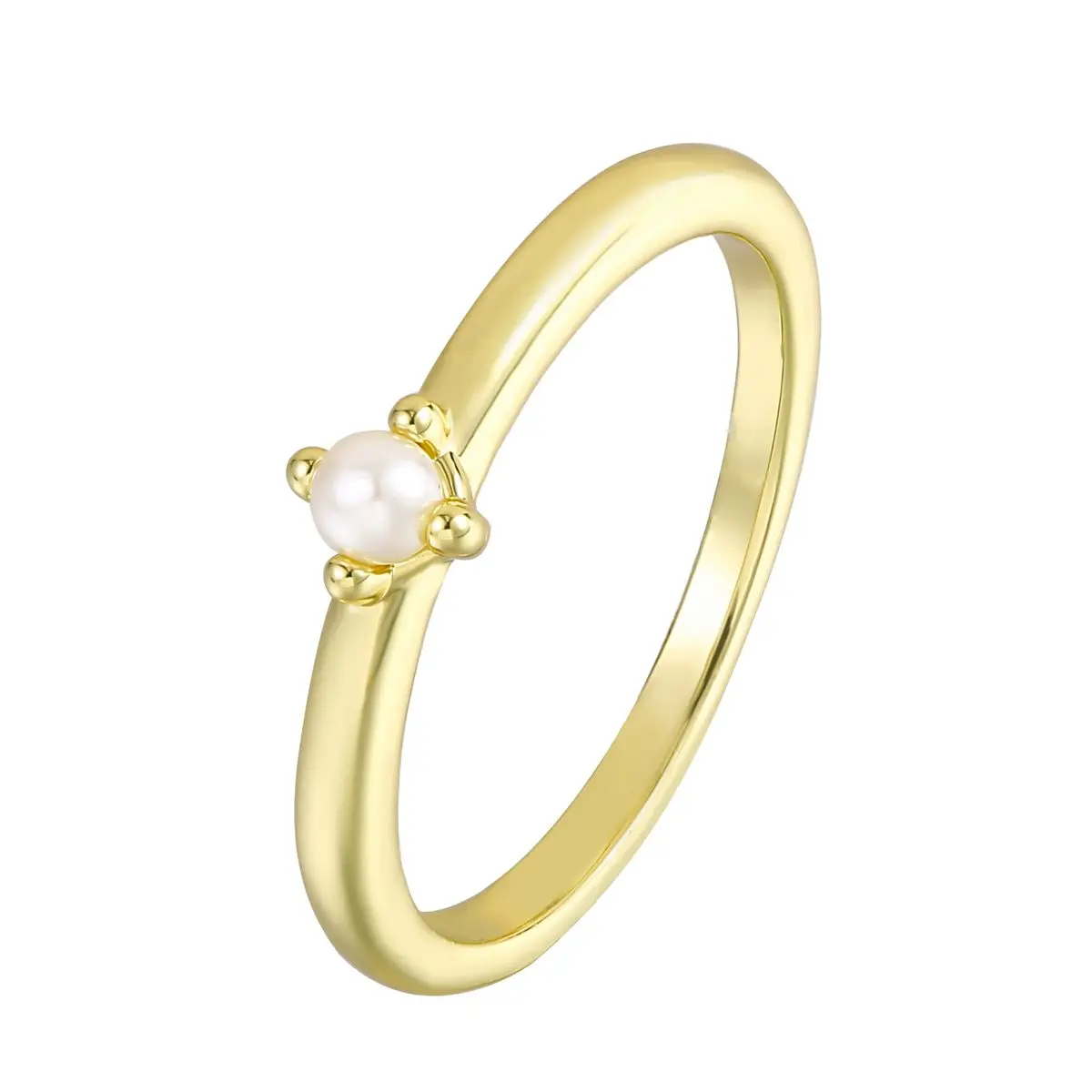 

Wholesale daily live high quality Simple style ring pearl ring gold plated ring for women