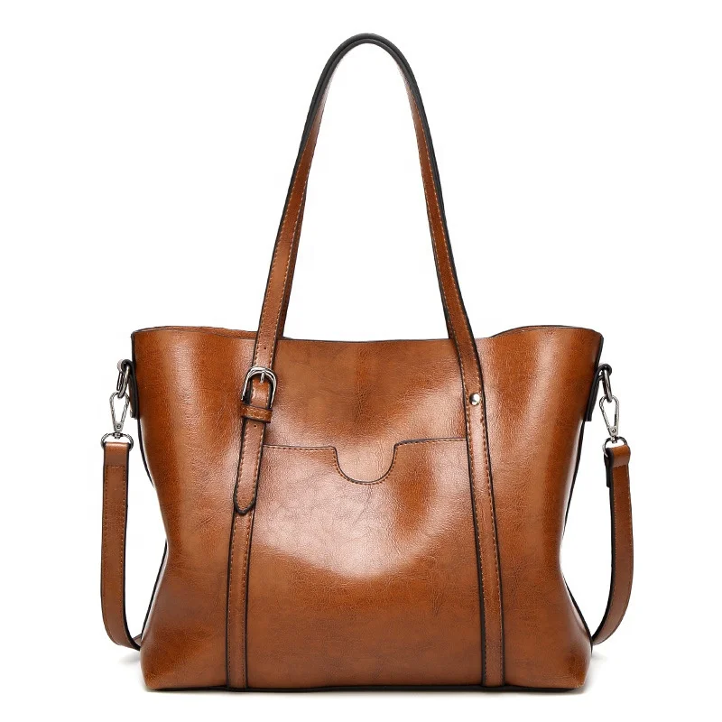 

2021 New Fashion High Quality PU Leather Lady Tote Women Hand Bag, 14 colors or customized colors