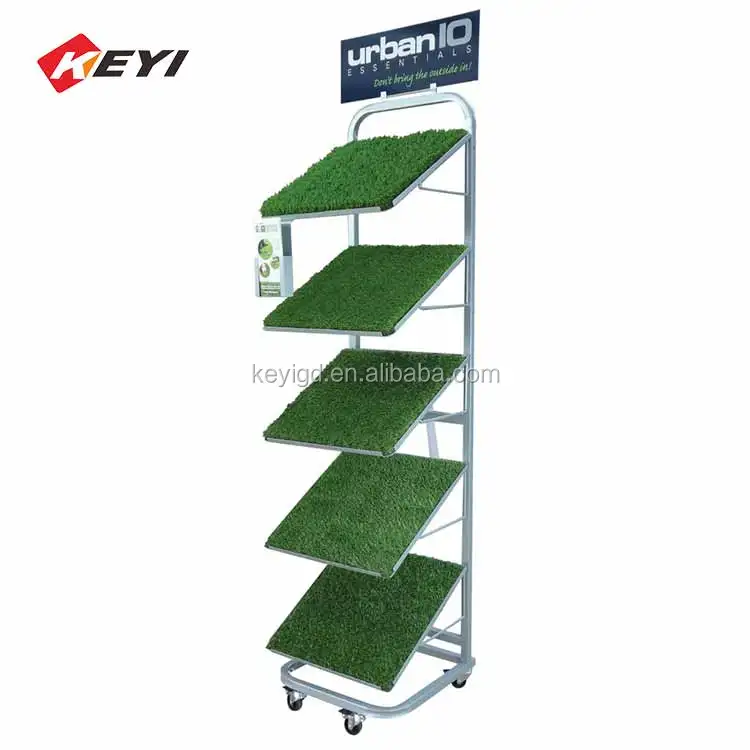 Waterfall Metal 10 Tier Artificial Grass Racks / Artificial Grass