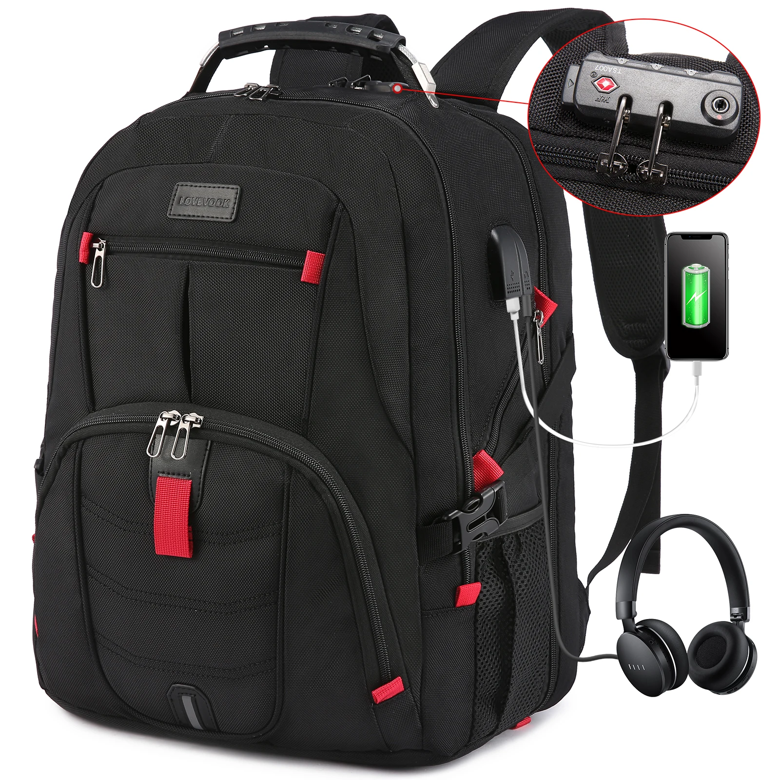 

Custom logo Men College large capacity Computer Business Backpack Waterproof Anti-theft Work Backpack Office Travel Laptop Bag