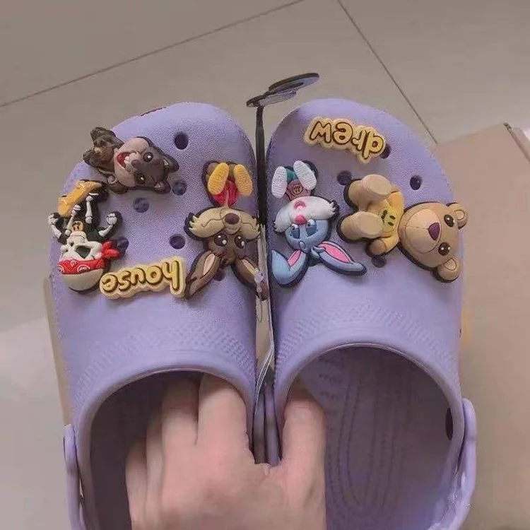 

Large Size 44 Fashion Cartoon Pattern Women's Garden Shoes Ladies Platform Summer Comfortable Purple Color Comfy Sandales, Yellow,purple