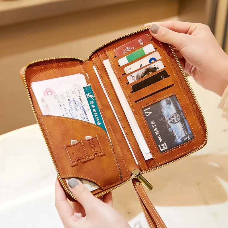 

MIYIN 2022 new multifunctional passport cover card holder phone travel passport wallet pu leather RFID Blocking passport holder