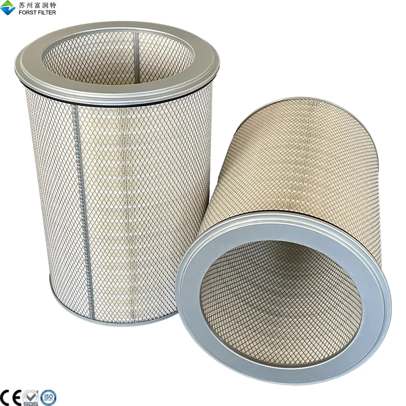 Petrochemical Plant Gas Turbine Intake System Industrial Cylindrical Dust Collector Flame Retardant Air Filter Cartridge