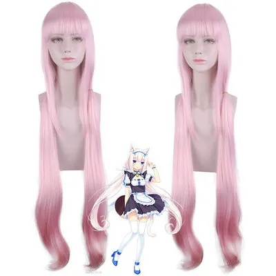 

cosplay wig chocolate and vanilla wig cat girl paradise 100cm cosplay wig long