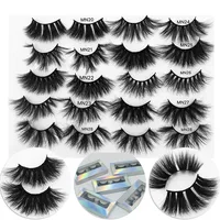 

Long Dramatic 25mm 27mm 28mm 30mm 5D 6D Mink Lashes With The Holographic Packaging Real 3D Mink eyelashes vendors