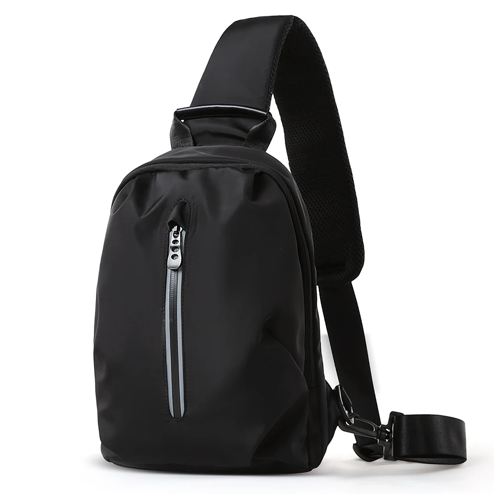 

Korean Fashion Mini Chest Bags Man Oxford Sling Shoulder Bag Custom Logo Crossbody Message Bags, Black