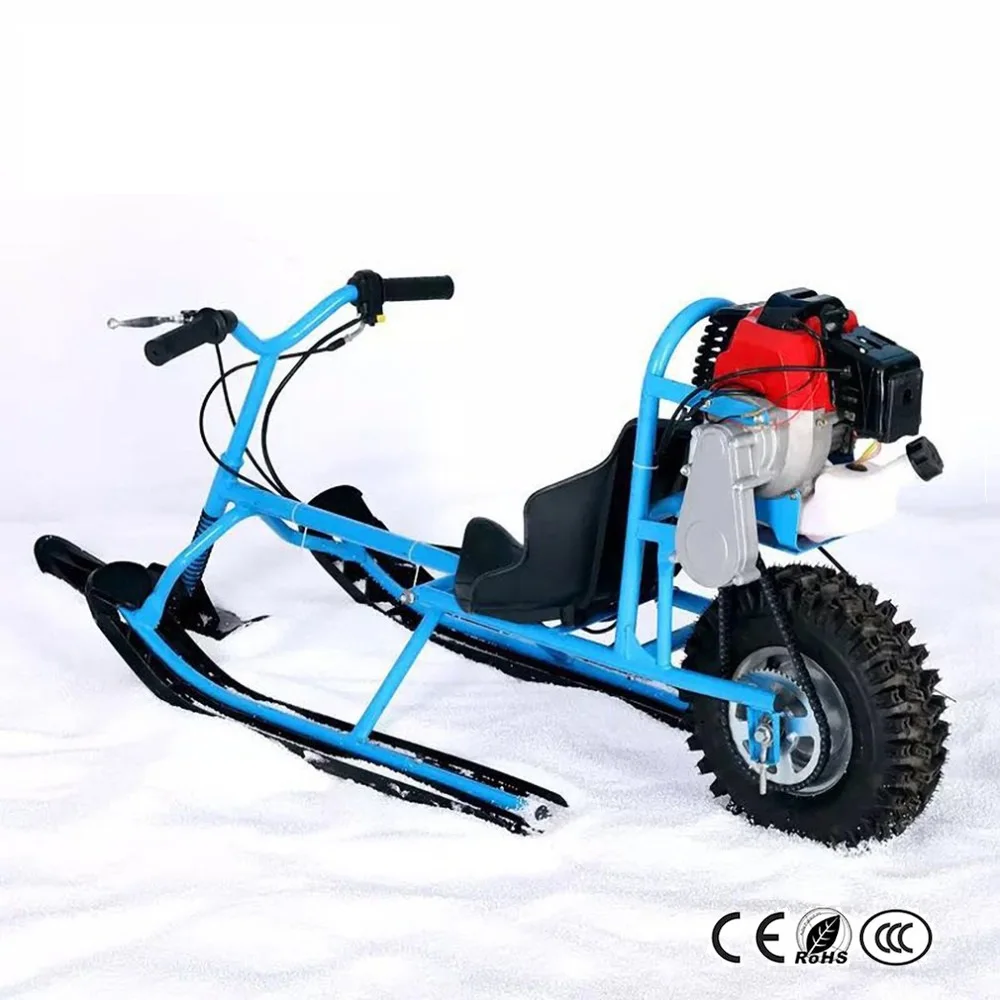 Electric Skiing Vehicle Kids Single Board Fuel Snowmobile Directional ...