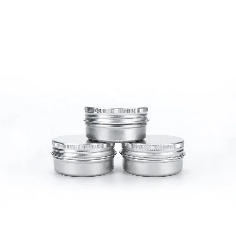 
30g High Quality Silver Aluminum Jars Cosmetic Round Metal Tin Box 