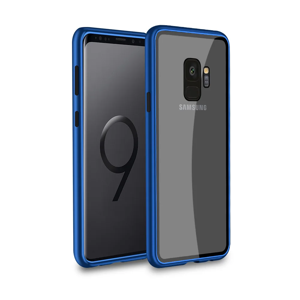 
Free Shipping 360 Degree Full Protective Metal Frame Magnetic Mobile Phone Case For Samsung S10 Plus 