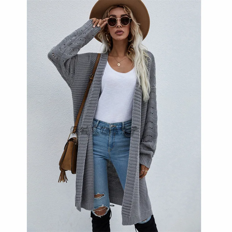 

2021 New Wholesale Fall Winter Cheap Women Clothing Long Coat Plus Size Sweater Custom Knitted Women's Cardigan Sweaters, Picture color