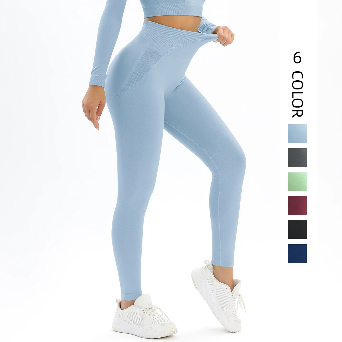 

Popular women's high elasticity sports high waist buttock yoga sports leggings