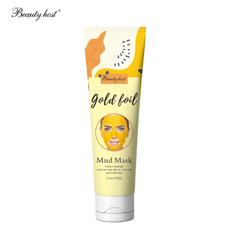 

OEM ODM OBM Anti-ageing Anti-wrinkle Firming Deep Cleaning Gold Foil Mud Mask Skincare Golden Mud Masks 24k Gold Clay Mask