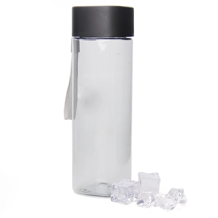

Oem Fashioned Square Shape Plastic Transparent Water Bottle, Transport color with colorful cap or pure color