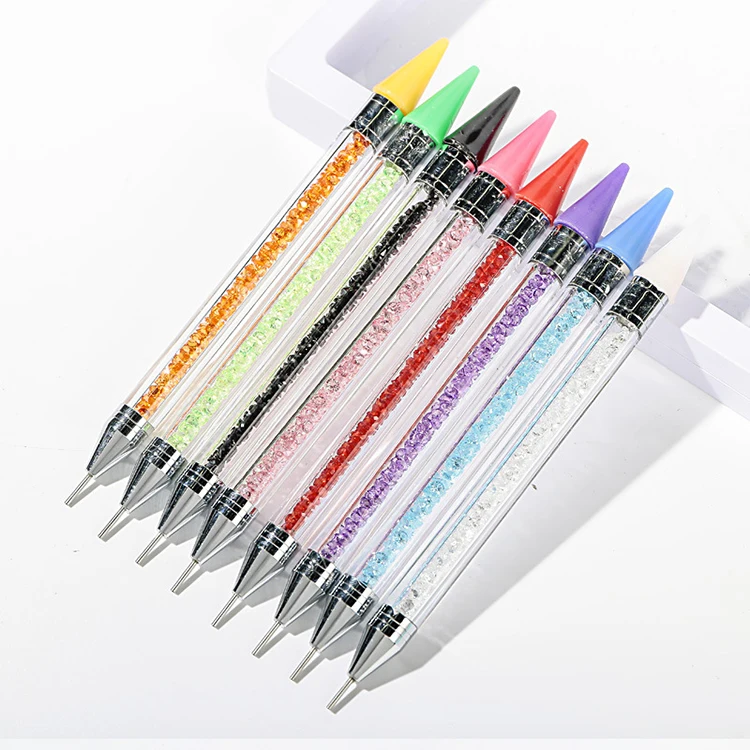 

Dual Ended Wax Dotting Pencil 2 Head Wax Picker Pencil Nail Rhinestones Pick Up Pencil for Manicure