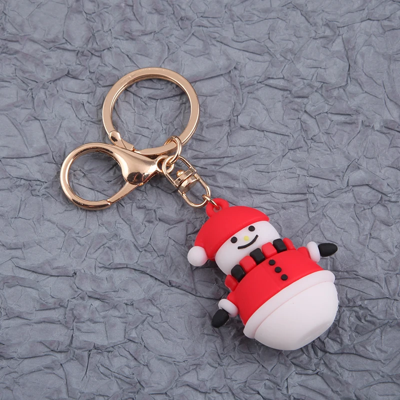 
JOJO OEM/ODM Fashion Custom Xmas Resin Snowman Festival Children Charm Kids Keychain 