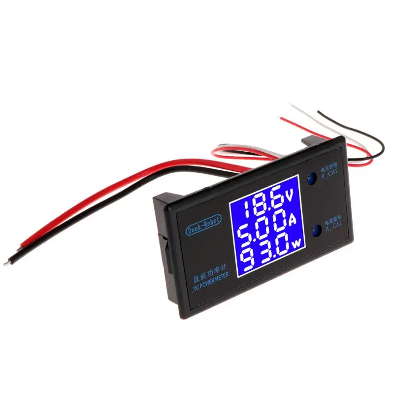 Digital DC 100V 10A 1000W LCD Display Voltmeter Wattmeter Current Power Tester 