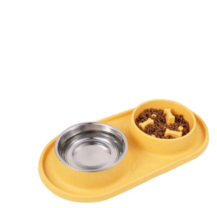 

designers pet water supplies snack silicon bowl wholesale insulated anti slip double dog feed bowl, Blue