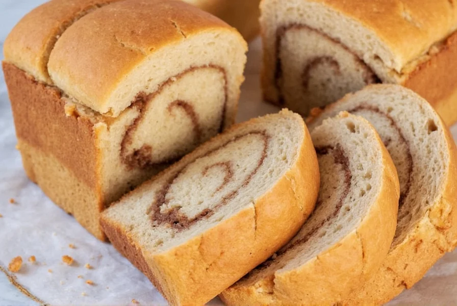 Step-by-step process of rolling cinnamon swirl bread dough with visible cinnamon layers