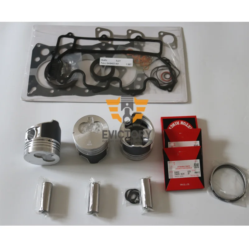 

3LD1 piston & ring oversize +0.50 & full gasket kit For ISUZU excavator engine parts